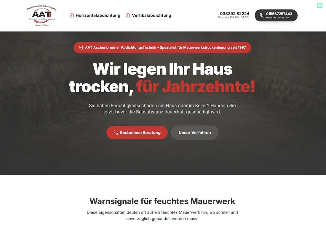 Nachher: AAT Abdichtungstechnik