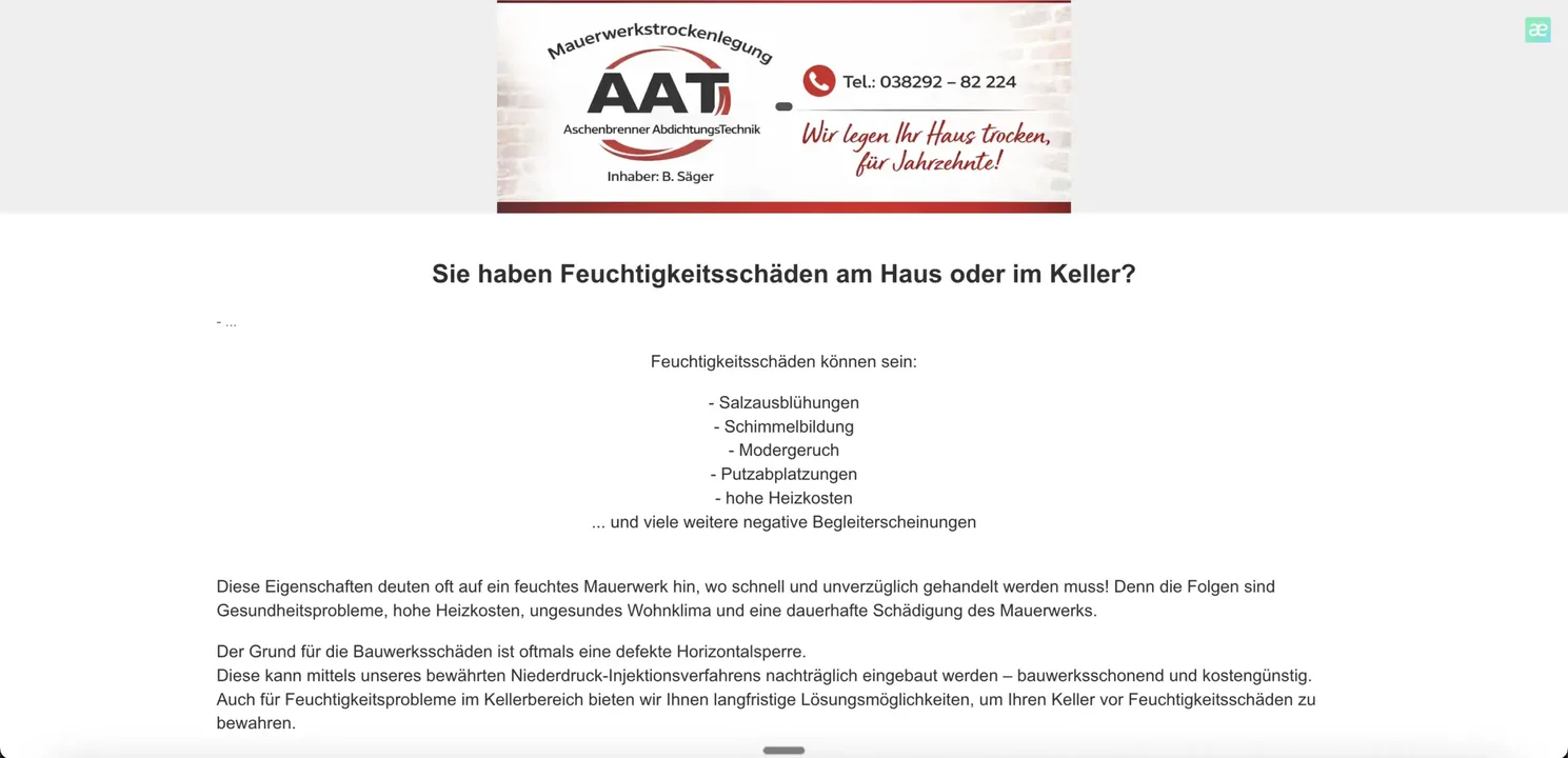 Vorher: AAT Abdichtungstechnik