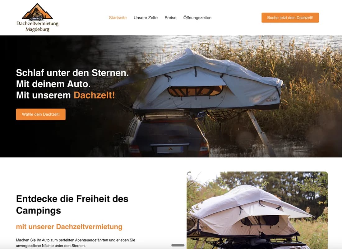 Nachher: Dachzeltvermietung Magdeburg