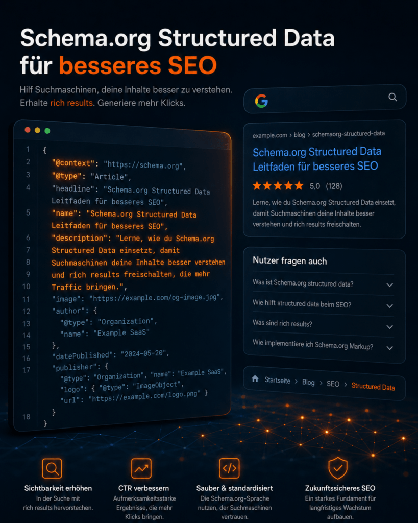 Schema.org Markup erklärt: Wie strukturierte Daten deine Sichtbarkeit in Google und KI-Suche steigern